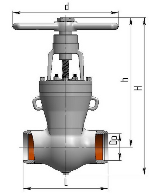 2с-25-2 Ду200 Ру63 - ЗАДВИЖКА КЛИНОВАЯ ДВУХДИСКОВАЯ САЛЬНИКОВАЯ, сталь 25Л, присоединение под приварку