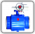 Шаровые краны КМС K1-1-R-500-PN25-000-A-E-2 редуцированные и полнопроходные, с электроприводом AUMA